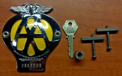 AA Car Badge  - OR Prefix (1945-1957)